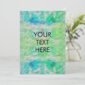 Schimmelige Waterverf Tie Dye Dank u blanco Kaart (Staand voorkant)