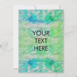 Schimmelige Waterverf Tie Dye Dank u blanco Kaart