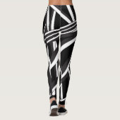 Schimmelige zwarte en witte, unieke leggings. leggings (Achterkant)
