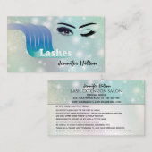 Schimmelkleurige glitterij zweert logo na zorg visitekaartje (Voorkant / Achterkant)