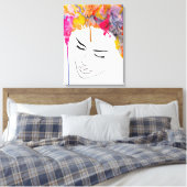 Schimmelkleurige regenboogdame kunst canvas afdruk (Insitu (Slaapkamer))