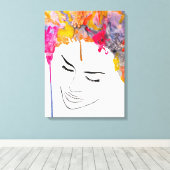 Schimmelkleurige regenboogdame kunst canvas afdruk (Insitu (Houten vloer))