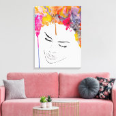 Schimmelkleurige regenboogdame kunst canvas afdruk (Insitu (Woonkamer))
