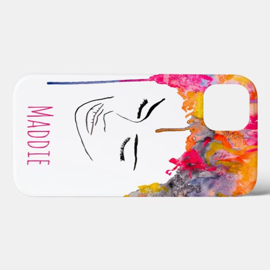 Schimmelkleurige regenboogdame kunst Case-Mate iPhone case (Achterkant (horizontaal))