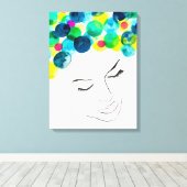 Schimmelkleurige waterverf canvas afdruk (Insitu (Houten vloer))