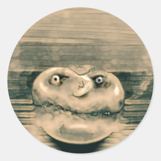 Schimmelkop Ronde Sticker (Voorkant)