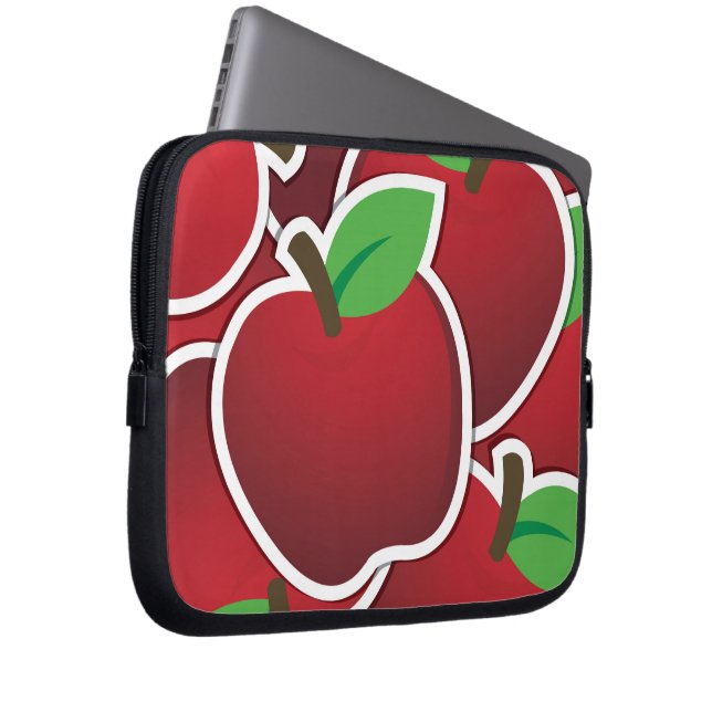 Schimmelrode appels laptop sleeve (Voorkant Rechts)