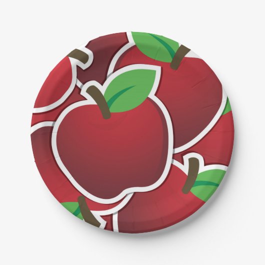 Schimmelrode appels papieren bordje (Voorkant)