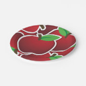 Schimmelrode appels papieren bordje (Gekanteld)