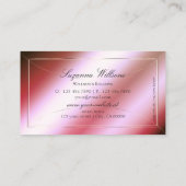 Schimmelroze groene gradiënt met Logo glamoureus Visitekaartje (Achterkant)