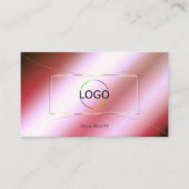 Schimmelroze groene gradiënt met Logo glamoureus Visitekaartje (Voorkant)