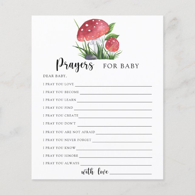 Schimmels Baby shower Gebed voor baby (Voorkant)