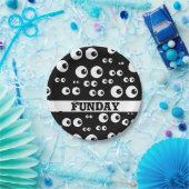 Schimmels, borden van zwart-wit-wondpapier papieren bordje (Feest)