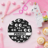 Schimmels, borden van zwart-wit-wondpapier papieren bordje (Feest)