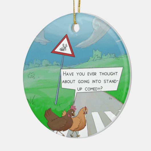 Schimmels Cartoon Keramisch Ornament (Links)