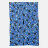 Schimmels- en kerstlamppatroon theedoek (Verticaal)