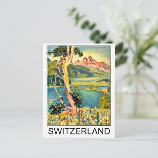 Schimmels en meren van Zwitserland Briefkaart (Staand voorkant)