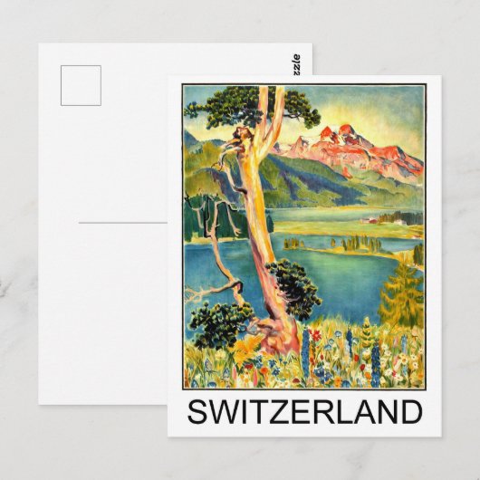 Schimmels en meren van Zwitserland Briefkaart (Voorkant / Achterkant)