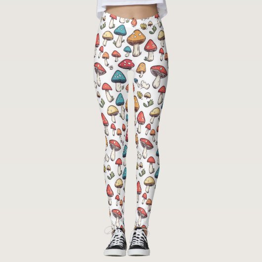 Schimmels Fancy: een grillige paddenstoeldoedel Leggings (Voorkant)