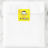 Schimmels #Goud Vierkante Sticker (Tas)