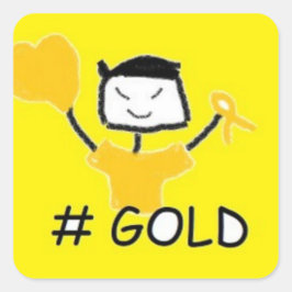 Schimmels #Goud Vierkante Sticker