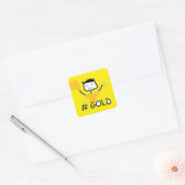 Schimmels #Goud Vierkante Sticker (Envelop)