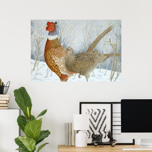 Schimmels in de sneeuw poster (Thuiskantoor)