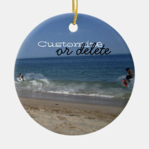 Schimmels in het Surf; Personaliseerbaar Keramisch Ornament