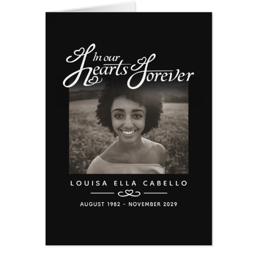 Schimmels in ons hart voor altijd zwarte gedicht. (Voorkant)