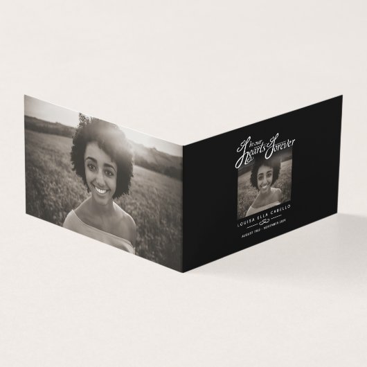 Schimmels in ons hart voor altijd zwarte gedicht. kaart (Buitenkant)