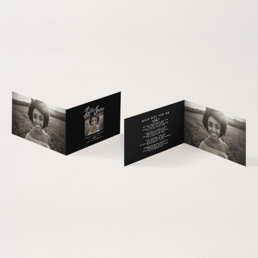 Schimmels in ons hart voor altijd zwarte gedicht. kaart (Binnen en buitenkant)