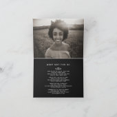 Schimmels in ons hart voor altijd zwarte gedicht. notitiekaartje (Binnen)