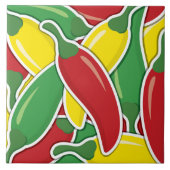 Schimmels lichte Spaanse peper Tegeltje (Voorkant)