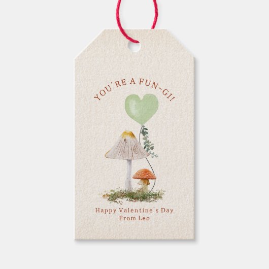 Schimmels Paddestoel Pun Classroom Valentijn Cadeaulabel (Voorkant)