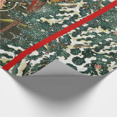 Schimmels, pijnbomen, Rozen, Japanse bloemen Cadeaupapier (Hoek)