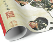 Schimmels, pijnbomen, Rozen, Japanse bloemen Cadeaupapier (Rol Hoek)