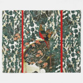 Schimmels, pijnbomen, Rozen, Japanse bloemen Fleece Deken (Voorkant (Horizontaal))