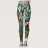 Schimmels, pijnbomen, Rozen, Japanse bloemen Leggings (Voorkant)