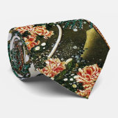 Schimmels, pijnbomen, Rozen, Japanse bloemen Stropdas (Opgerold)