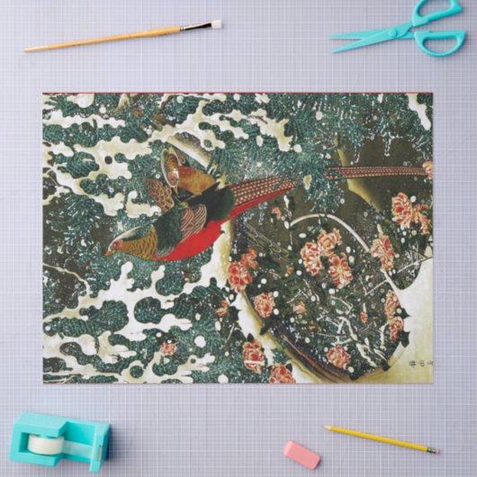 Schimmels, pijnbomen, Rozen, Japanse bloemen Tissuepapier (Craft)