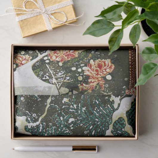 Schimmels, pijnbomen, Rozen, Japanse bloemen Tissuepapier (Geschenk)