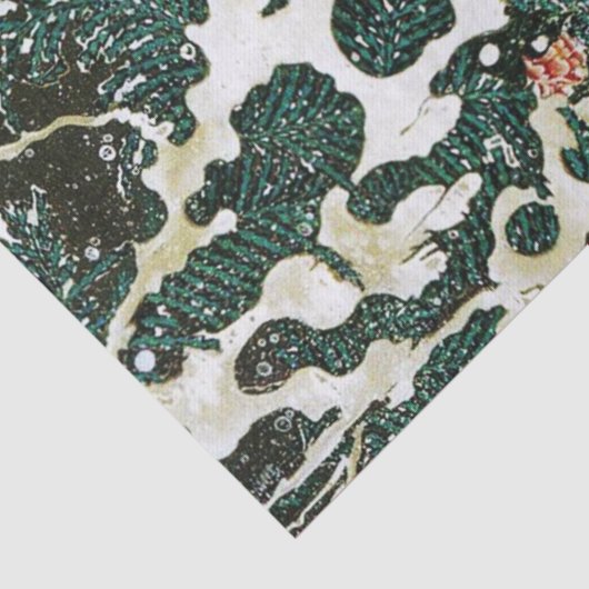 Schimmels, pijnbomen, Rozen, Japanse bloemen Tissuepapier (Detail)