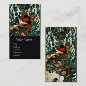 Schimmels, pijnbomen, Rozen, Japanse bloemen Visitekaartje (Voorkant / Achterkant)