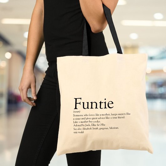 Schimmels, tante, tante, Tante Definition Modern F Tote Bag