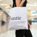 Schimmels, tante, tante, Tante Definition Modern F Tote Bag<br><div class="desc">Personaliseert for your special,  favourite Funtie,  Aunt,  Auntie or Tia to create a unigift. A perfect way to show her how amazing she is every day. Designed by Thisisnotme©</div>