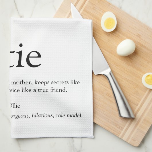 Schimmels, tante, tante, Tante Definition Modern T Theedoek (Quarter Fold)