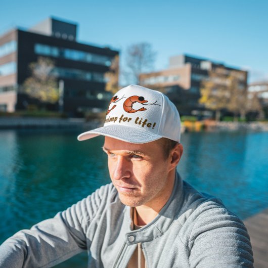 Schimmelvis garnalen hoed trucker pet