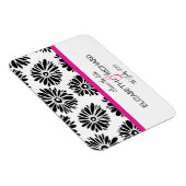 Schimmelwitte bloemen "Save the date" Magnet Magneet (Rechterzijde)