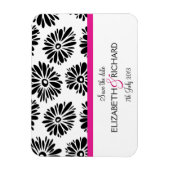 Schimmelwitte bloemen "Save the date" Magnet Magneet (Verticaal)