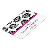 Schimmelwitte bloemen "Save the date" Magnet Magneet (Linkerzijde)